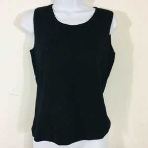 Chicos Top Sz 0 Black Sleeveless Knit CC9